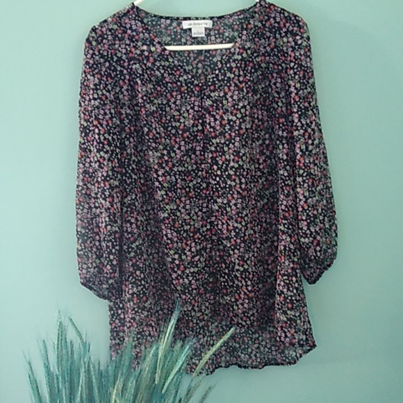 Lis Claiborne Sheer Blouse - Picture 1 of 4